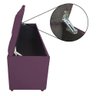 Recamier Puff Baú Casal 1,83 Veludo Roxo Ws Mobilia Roxo - 3