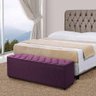 Recamier Puff Baú Casal 1,83 Veludo Roxo Ws Mobilia Roxo - 1
