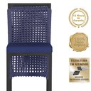Ver imagem 3 de Mesa Bistrô 2 Banquetas Roma Preta Corda Estofado 10 Trama Azul
