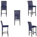 Ver imagem 5 de Mesa Bistrô 2 Banquetas Roma Preta Corda Estofado 10 Trama Azul