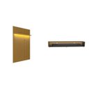 Ver imagem 4 de Painel Ripado com Led London e Rack Loop com Rodízios Tv 70 Polegadas 218cmx177cm