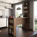 Ver imagem 1 de Bancada Mesa para Cozinha com Painel Suprema Espresso Móveis