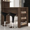 Ver imagem 3 de Bancada Mesa para Cozinha com Painel Suprema Espresso Móveis