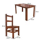 Ver imagem 3 de Mesa de Jantar 4 Lugares Rústico Madeira Maciça Mogano - Panorama Móveis