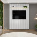 Ver imagem 1 de Painel Ripado para TV até 65 Polegadas com LED MDF 183CMX240CM Trento
