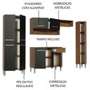 Ver imagem 5 de Armário de Cozinha Completa 261cm Rustic/Preto Emilly Hit Madesa