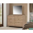 Ver imagem 1 de Cômoda de Quarto 1160 C/ 6 Gavetas C/ Espelho Noce - Carraro