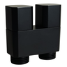 Registro Duplo Máquina de Lavar Ducha Higiênica Metal Preto - 2