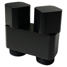 Registro Duplo Máquina de Lavar Ducha Higiênica Metal Preto - 4