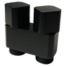Registro Duplo Máquina de Lavar Ducha Higiênica Metal Preto - 4