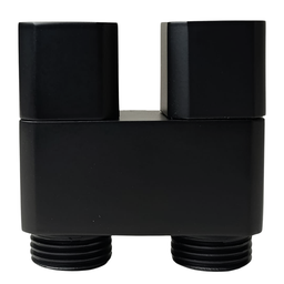 Registro Duplo Máquina de Lavar Ducha Higiênica Metal Preto - 3