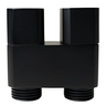 Registro Duplo Máquina de Lavar Ducha Higiênica Metal Preto - 3