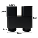 Ver imagem 6 de Registro Duplo Máquina de Lavar Ducha Higiênica Metal Preto