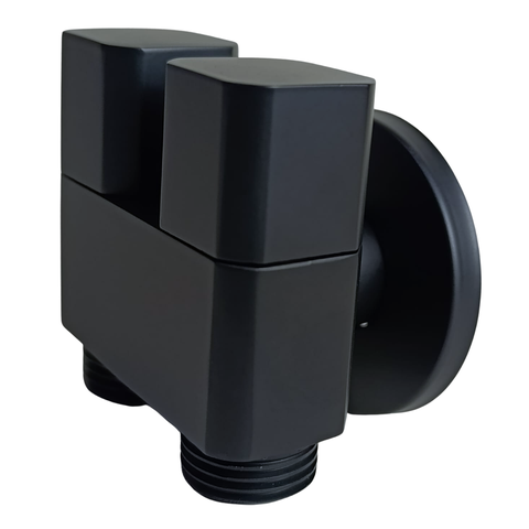 Registro Duplo Máquina de Lavar Ducha Higiênica Metal Preto