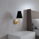 Ver imagem 4 de Kit 2 Arandelas de Parede Clássica com Interruptor e Cúpula Preto Ref 05 Decoração Casa Sala Quarto