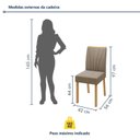 Ver imagem 3 de Kit 6 Cadeiras de Jantar Estofadas Suede Tessera Pés em Madeira Maciça Bege Amêndoa Clean/Animale Bege
