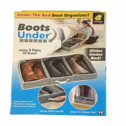 Sapateira Botas Salto Alto Dobravel Organizador Guarda Roupa Bau Cama Portatil Viagem Vira Bolsa - 5