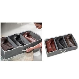 Sapateira Botas Salto Alto Dobravel Organizador Guarda Roupa Bau Cama Portatil Viagem Vira Bolsa - 3