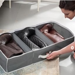 Sapateira Botas Salto Alto Dobravel Organizador Guarda Roupa Bau Cama Portatil Viagem Vira Bolsa - 2