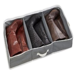 Sapateira Botas Salto Alto Dobravel Organizador Guarda Roupa Bau Cama Portatil Viagem Vira Bolsa - 1