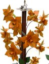 Ver imagem 6 de Lustre Rústico Artesanal Sala de Jantar Moderna com Flores 06 Lâmpadas - Laranja