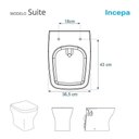 Ver imagem 5 de Assento Sanitário Poliéster Suite Incepa Aço Branco