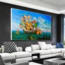 Quadro Salvador Dali Navio Com Velas De Borboleta:90x60 cm/BORDA INFINITA - 8
