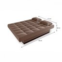 Ver imagem 3 de Sofá Cama Andradas 3 Lugares Veludo Choco Mamflex