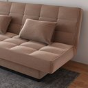 Ver imagem 5 de Sofá Cama Andradas 3 Lugares Veludo Choco Mamflex