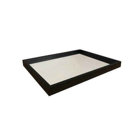 Bandeja Espelhada Madeira 26x40,5cm Sem Alça Decoração Luxo COR:PRETO
