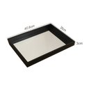 Ver imagem 2 de Bandeja Espelhada Madeira 26x40,5cm Sem Alça Decoração Luxo COR:PRETO