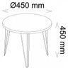 Mesa Lateral Redonda 45cm com Pé de Ferro Líder Design Iron Caemmun - 3