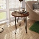 Ver imagem 1 de Mesa Lateral Redonda 45cm com Pé de Ferro Líder Design Iron Caemmun