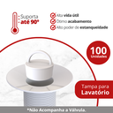Ver imagem 2 de 100 Unidades Tampa para Válvula Pia e Lavatório Tam. Pequeno Cor Branco Durín