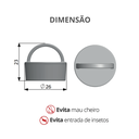 Ver imagem 3 de 100 Unidades Tampa para Válvula Pia e Lavatório Tam. Pequeno Cor Branco Durín