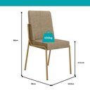 Ver imagem 7 de Conjunto Sala de Jantar Verona 4 Lugares Tampo MDP Aço Dourado 98.5cm Móveis Carraro