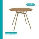 Ver imagem 6 de Conjunto Sala de Jantar Verona 4 Lugares Tampo MDP Aço Dourado 98.5cm Móveis Carraro