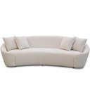 Ver imagem 3 de Sofá 3 Lugares Orgânico Sala de Estar Living 210cm Adam T03 Veludo Bege - Lyam Decor