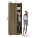 Ver imagem 4 de Modulo Guarda Roupa Eucamoveis Paris Canto Reto 1 Porta