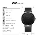 Ver imagem 3 de Relógio de Quartzo Masculino Va Va Voom Va-212 À Prova D'água Preto