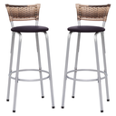 Ver imagem 1 de Kit 2 Banqueta Bistro para Cozinha Junco Cappuccino Àrea Gourmet Balcão Bancada bares Churrasqueira