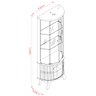Cristaleira Marina 67cm 309139 Cinamomo Off White Madetec - 4