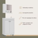 Ver mais imagens de Conjunto de Banheiro 45cm com Cuba e Espelheira 3 Portas Lima Branco - Ozini Móveis