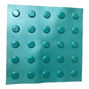 KIT 10 PÇS PISO TÁTIL PVC 25x25 ALERTA VERDE