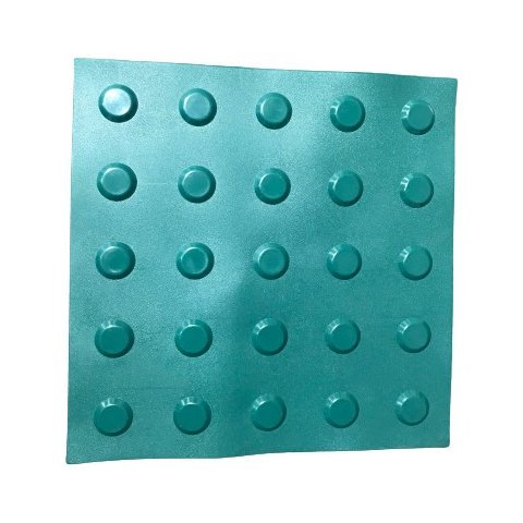 KIT 10 PÇS PISO TÁTIL PVC 25x25 ALERTA VERDE