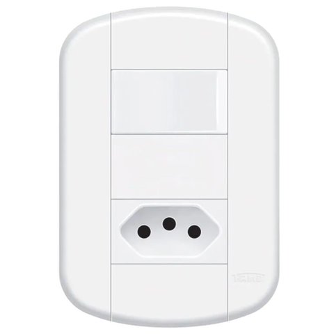 Interruptor Simples 16A/250 Volts e 1 Tomada 2P+T 20A de 250 Volts - Distanciados - 11339254 - FAME 
