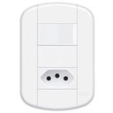 Ver imagem 1 de Interruptor Simples 16A/250 Volts e 1 Tomada 2P+T 20A de 250 Volts - Distanciados - 11339254 - FAME