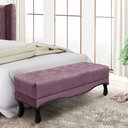 Ver imagem 2 de Calçadeira Recamier Solteiro 90cm Alba Veludo Roxo