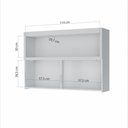 Ver imagem 3 de Armário Aéreo Modular 1 Porta Basculante Nesher Marquesa 120cm Ripado 100% Mdf