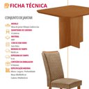 Ver imagem 7 de Mesa de Jantar Olímpia 90cm Tampo MDF Laminado Canto Copo com 4 Cadeiras Lisa